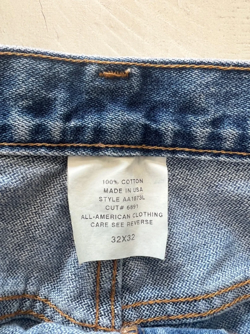 All American Clothing Co. Men's 32x32 Blue Relaxed fit Straight Jeans